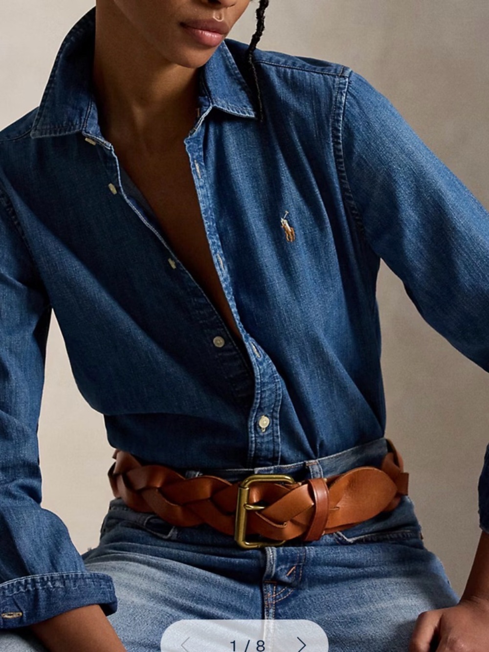 Ralph Lauren Vintage Blue Jean Denim Button Down